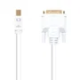 Nanocable Cable Adaptador o Conversor Mini DisplayPort Macho a DVI Macho de 2 Metros para Conectar Pantalla o Monitor, Color Blanco